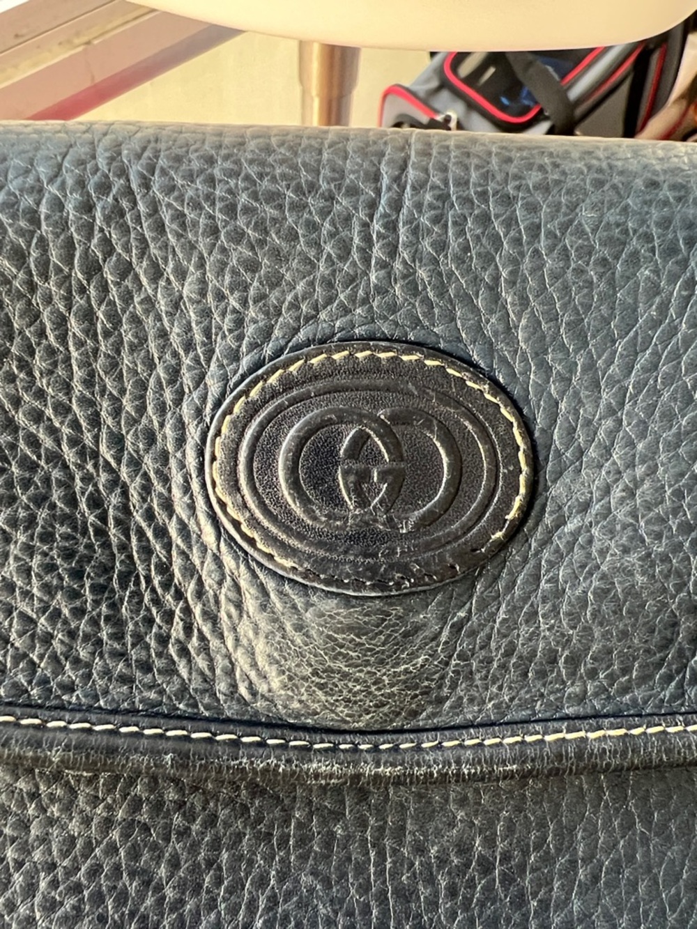 Gucci Vintage Blue Leather Crossbody Shoulder Bag - Picture 4 of 9
